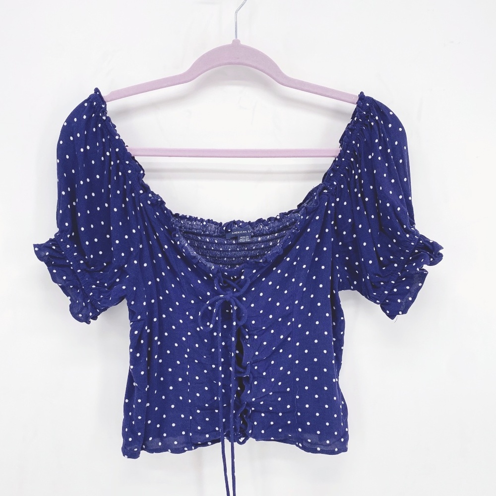 AEO Off the Shoulder Lace Up Top